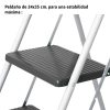 ES-TAB | Taburete de acero galvanizado con barandilla y peldaños cómodos