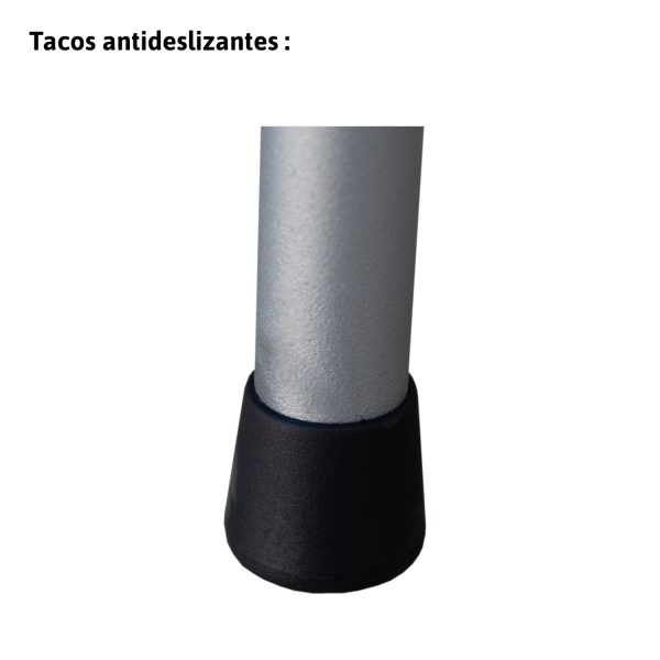 ES-TAB | Taburete de acero galvanizado con barandilla y peldaños cómodos